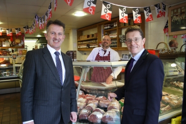 CllrSteve Clark working with Andy Street to promote local businesses